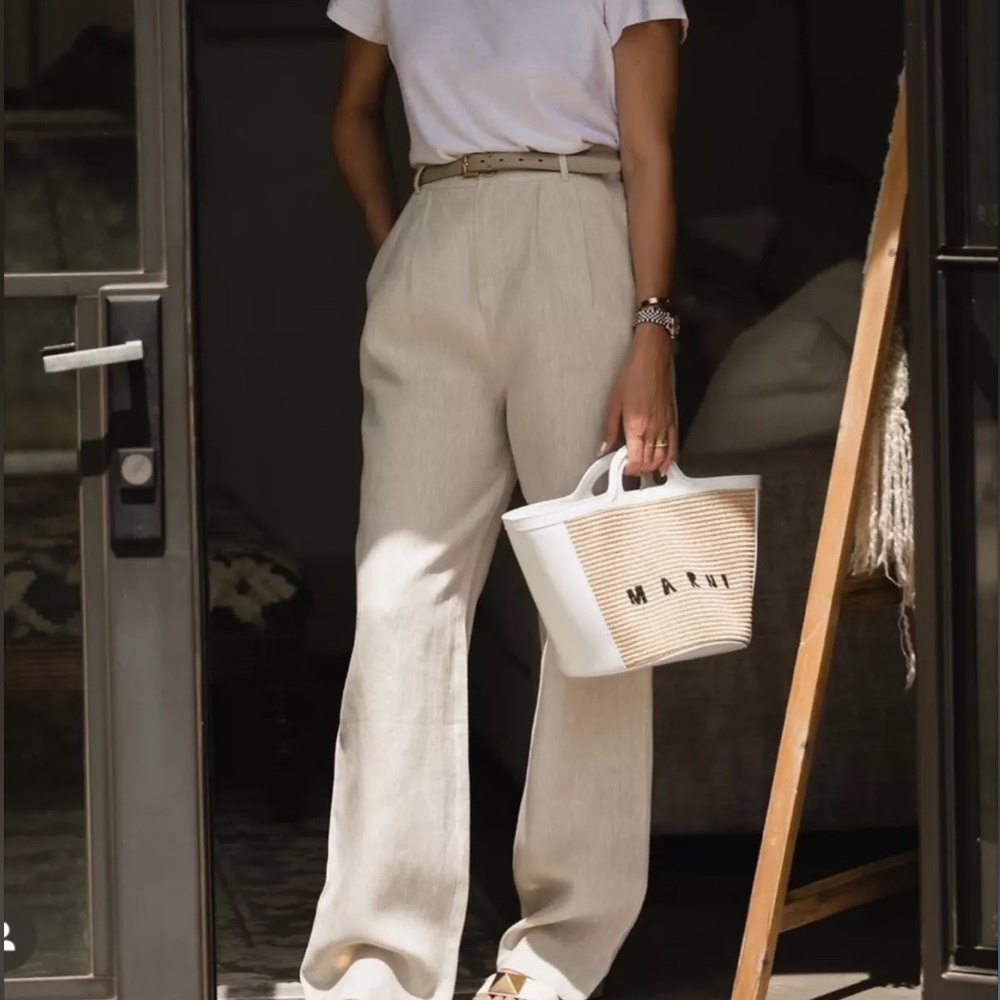 NWT Reformation Mason Linen Pant
